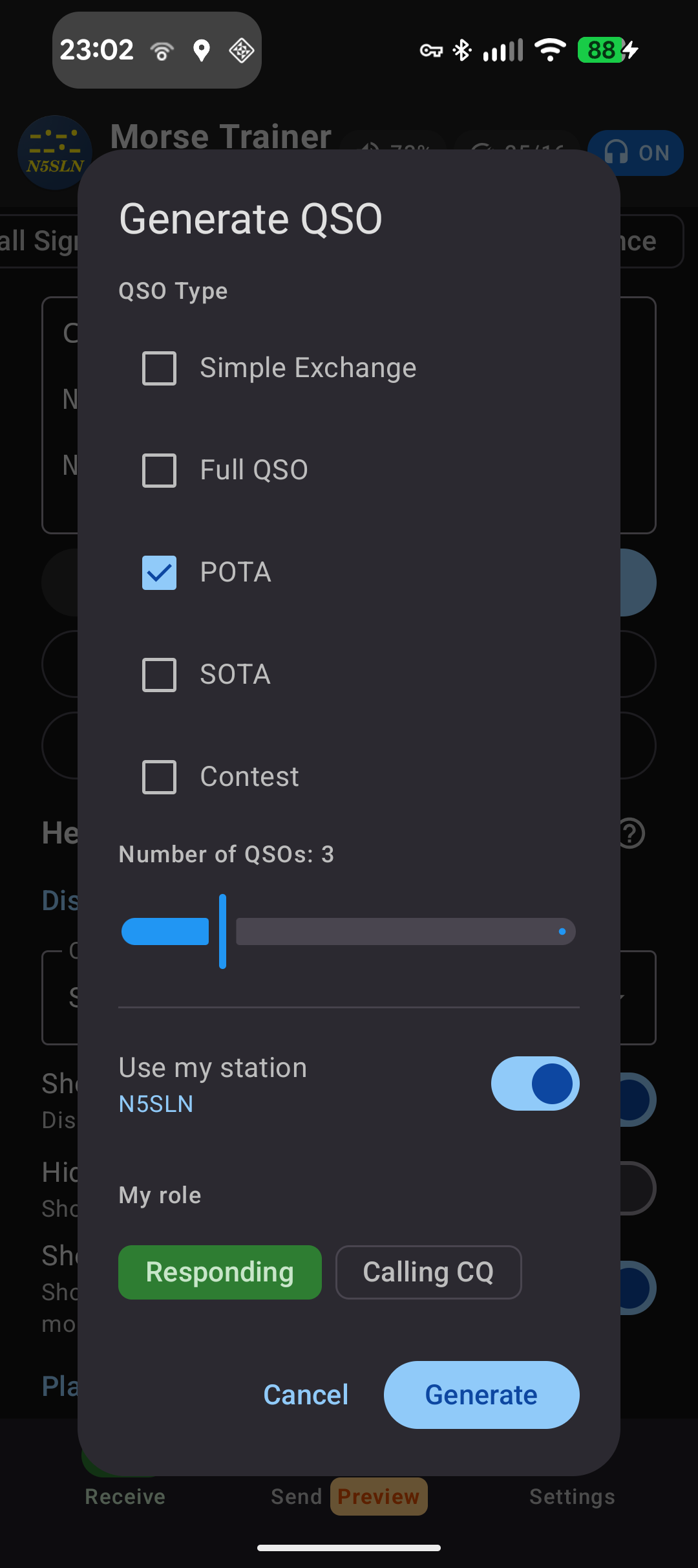 Extended QSO Generator screenshot