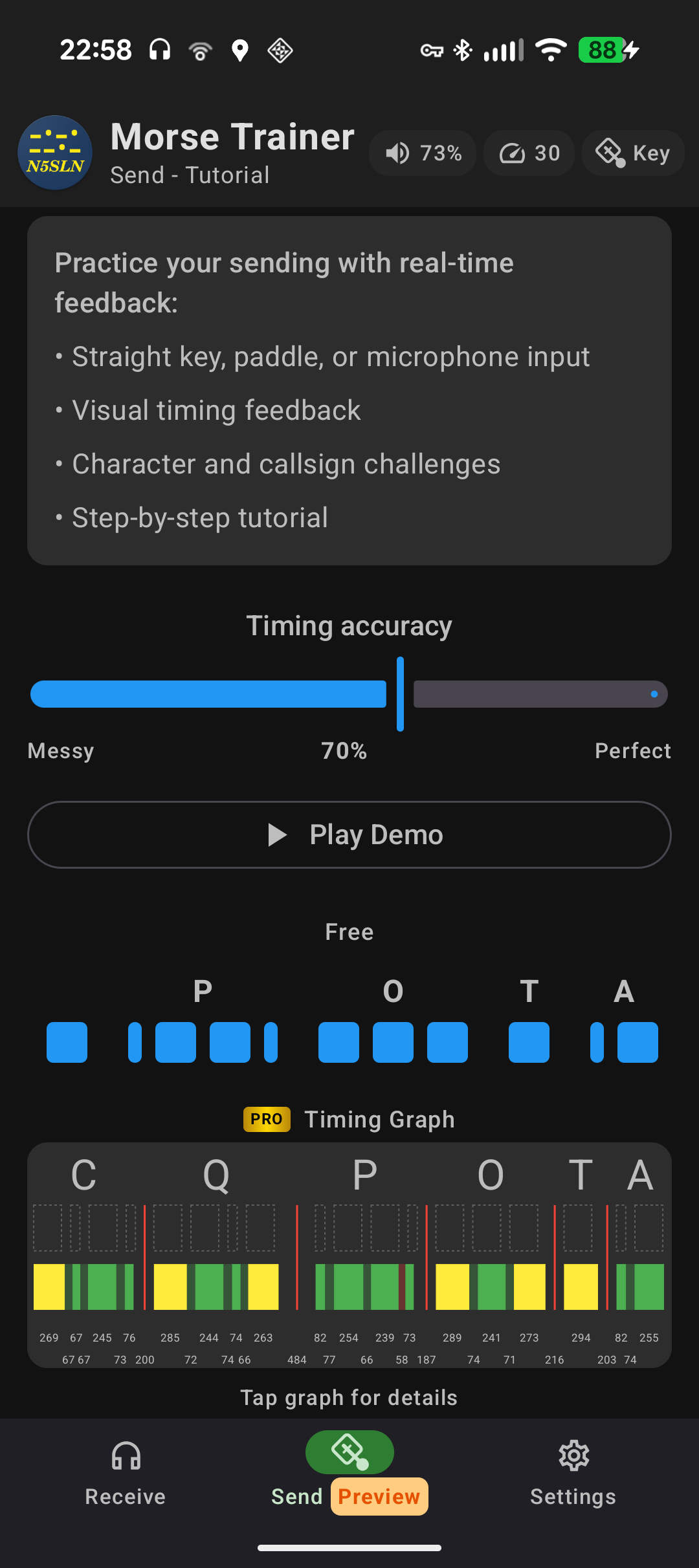Sending Practice screenshot